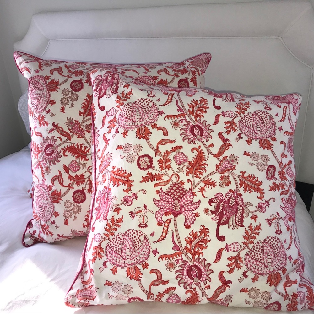 Roller Rabbit Amanda Decorative Pillows, 26” x 26”